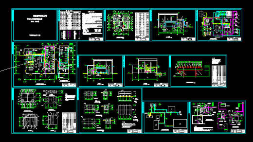 燃煤锅炉房设备及工艺施工图缩略图
