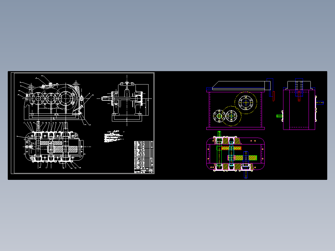 带式运输机传动装置中的同轴式二级圆柱齿轮减速器