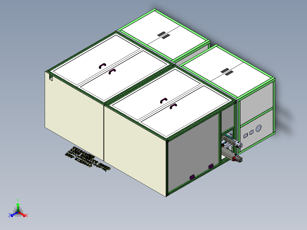 A10_汽车链接器折弯裁切机SW2012正等轴测图