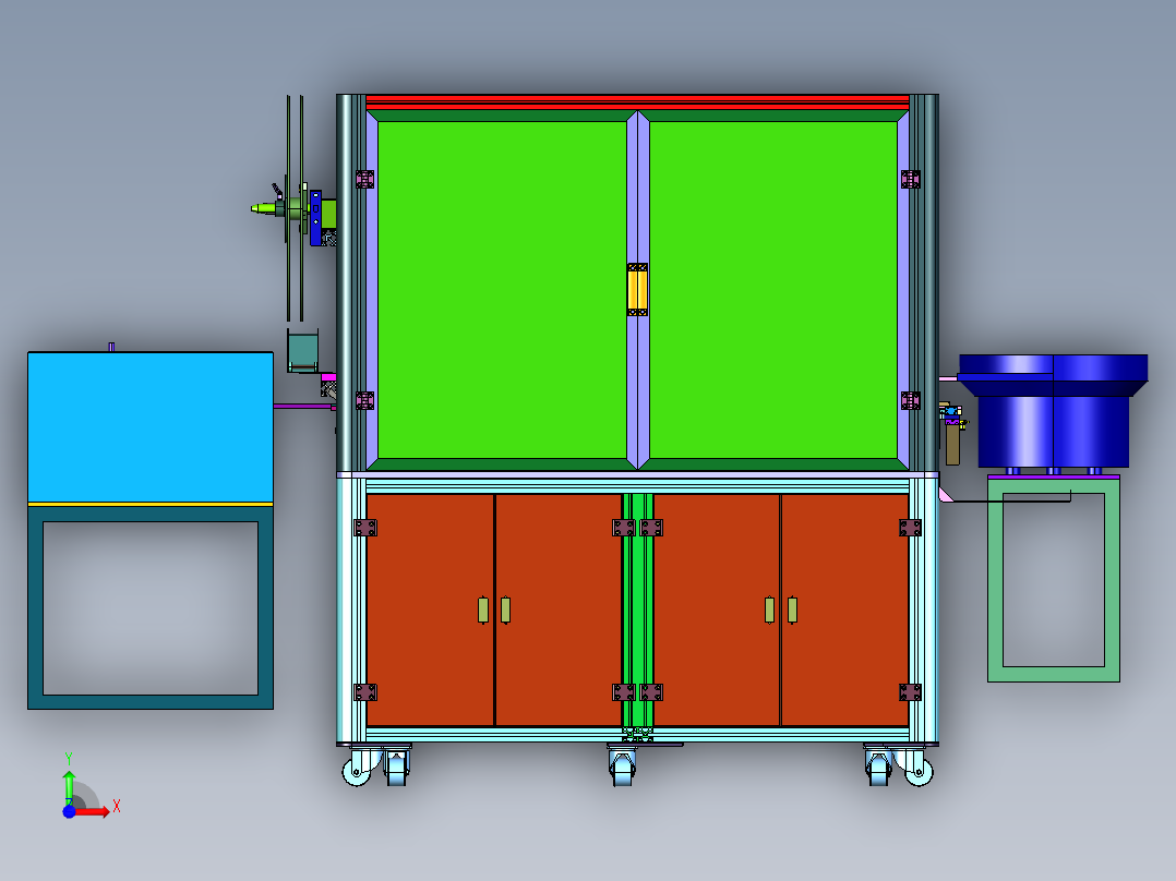 汽车集管插座插端机前视图