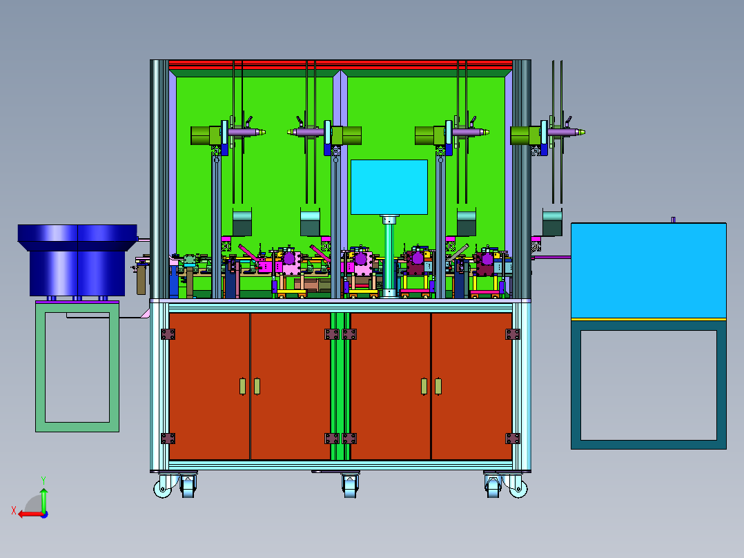 汽车集管插座插端机后视图