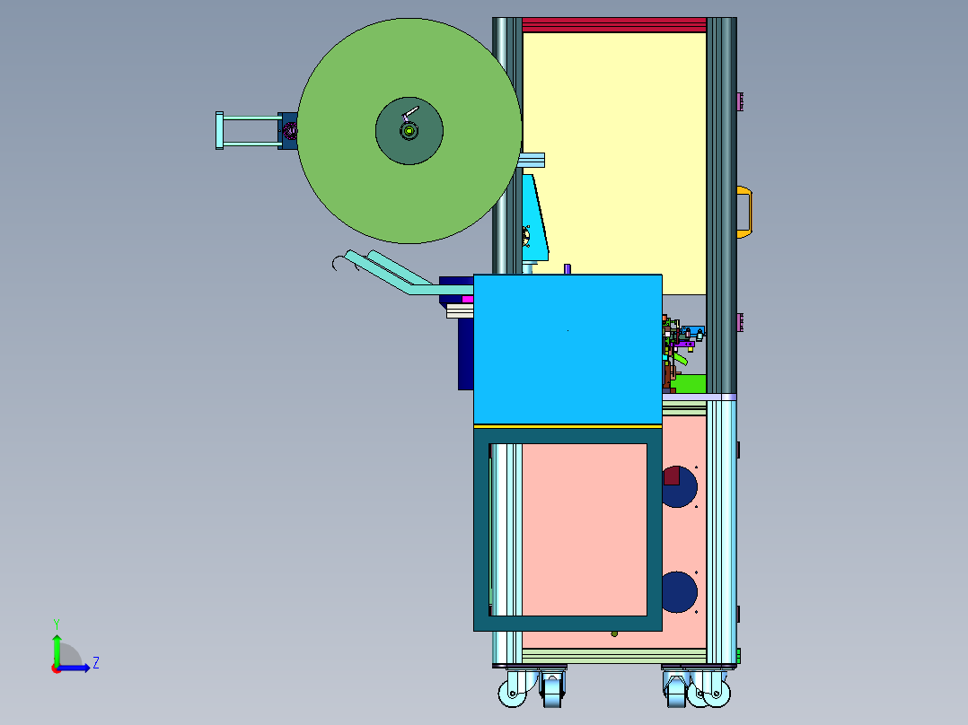 汽车集管插座插端机左视图
