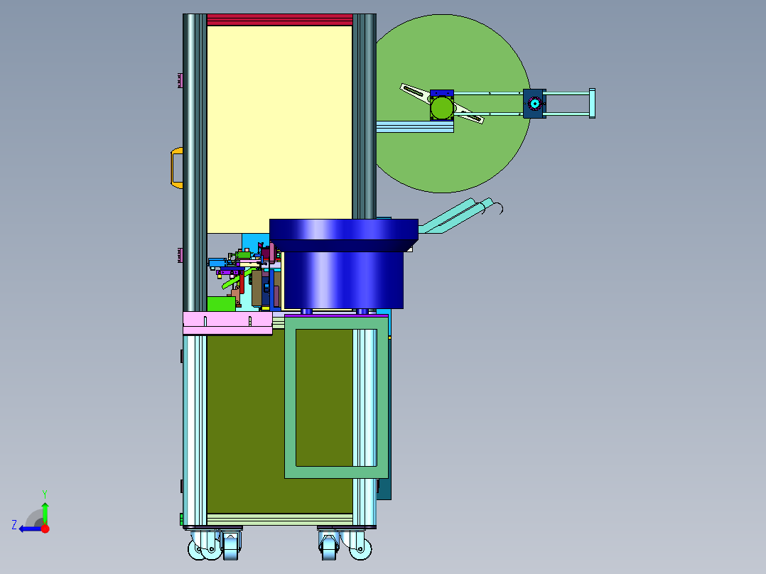 汽车集管插座插端机右视图