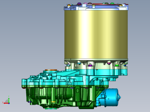 电动汽车电机变速箱传动系统后视缩略图