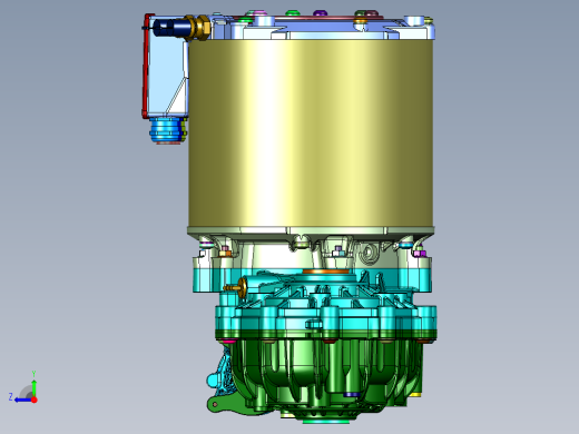 电动汽车电机变速箱传动系统右视缩略图