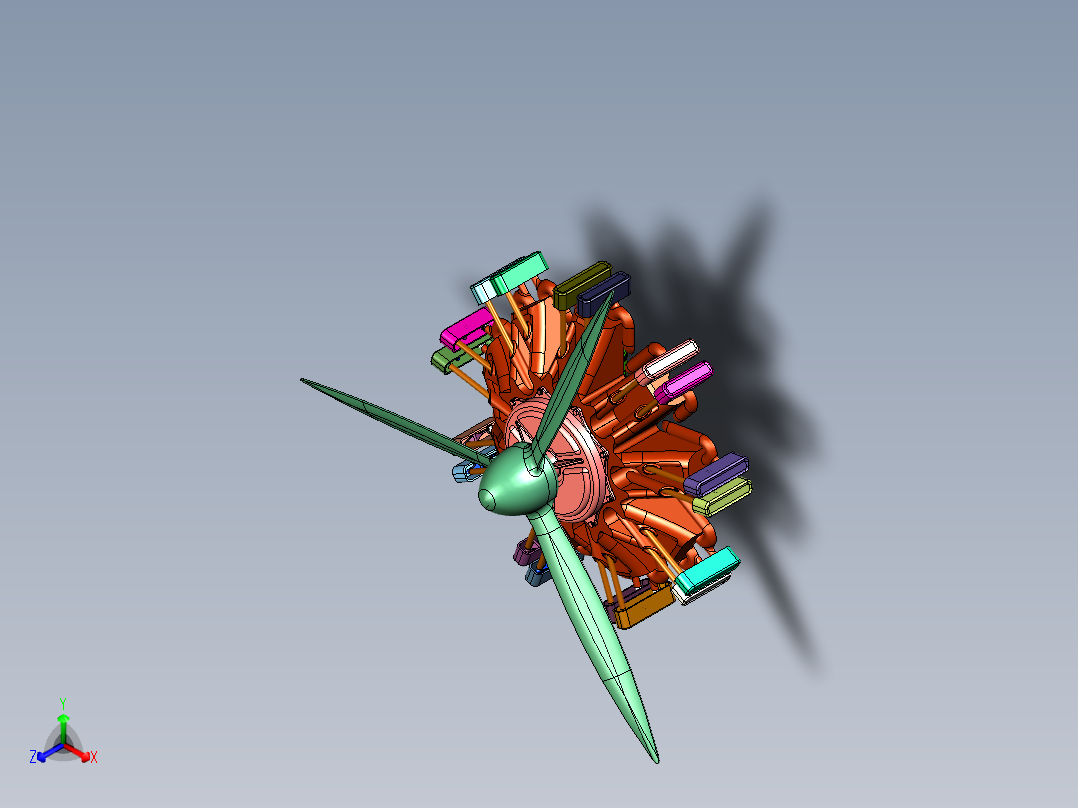 径向配置活塞发动机