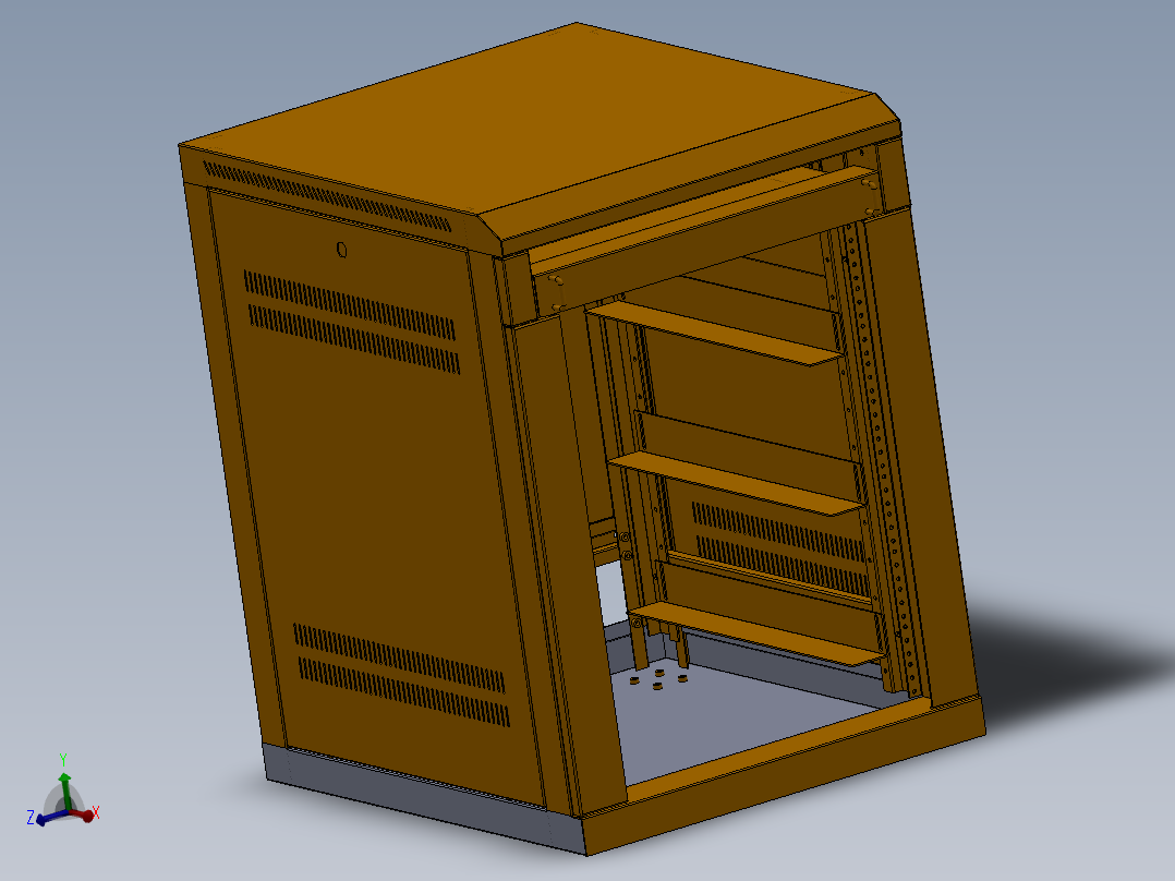 32-大族13U机柜　钣金设计模型图纸