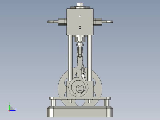 2缸立式船用蒸汽机左视缩略图