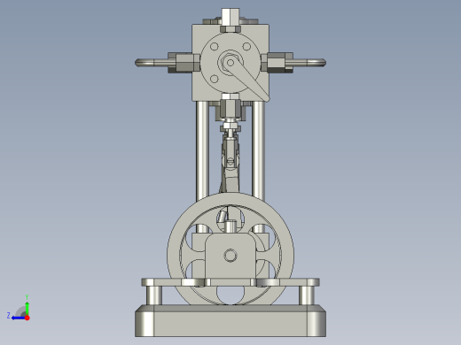 2缸立式船用蒸汽机右视缩略图