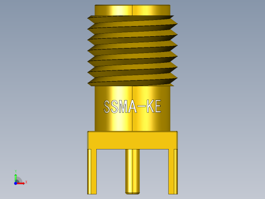 SMA克，小型SMA，射频连接器插座，射频连接器前视缩略图