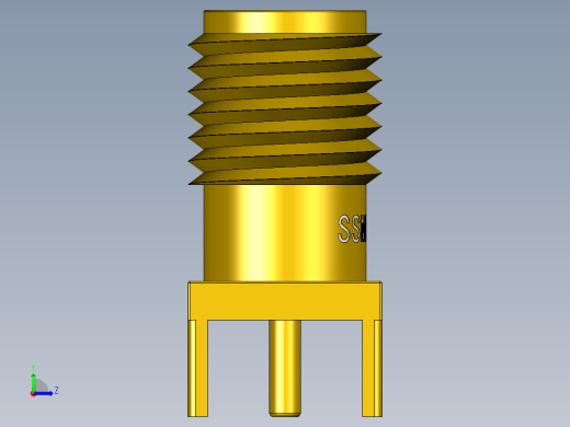 SMA克，小型SMA，射频连接器插座，射频连接器左视缩略图