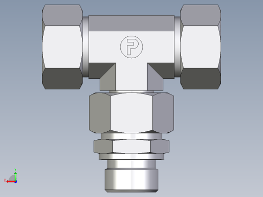 卡套式工业通用硬管接头EO_Assembled_adjustable_standpipe_branch_tee_EVT22LR71后视缩略图