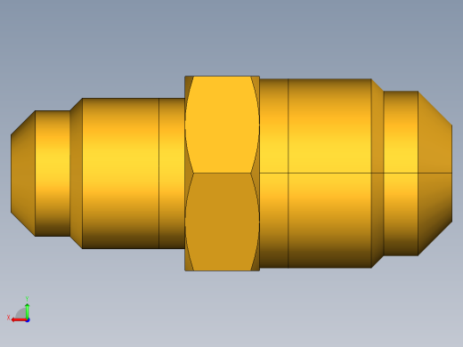 扩口式工业通用硬管接头Union Reducer 42F-6-5后视缩略图