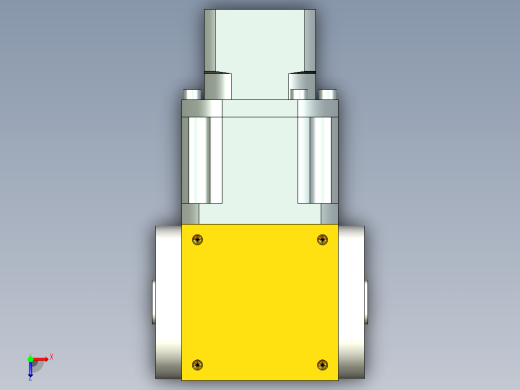 换向器PW90双孔 PLX90-L2 14-50-70-M4.stp俯视缩略图