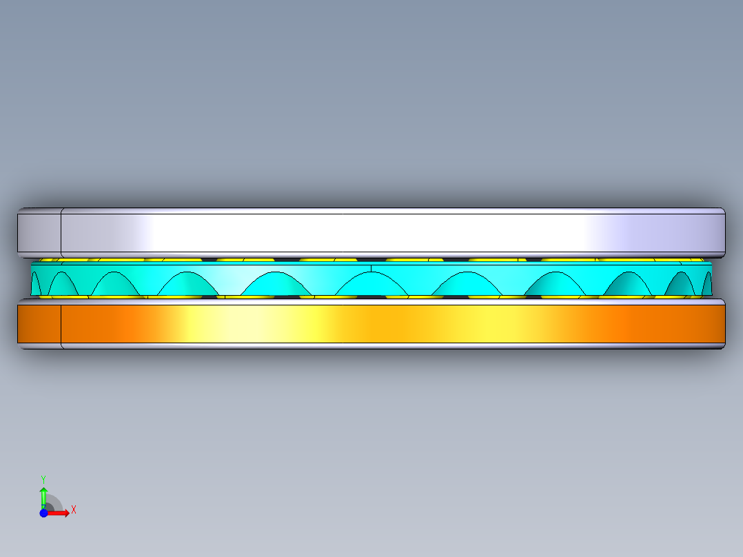 平面推力球轴承51110前视图