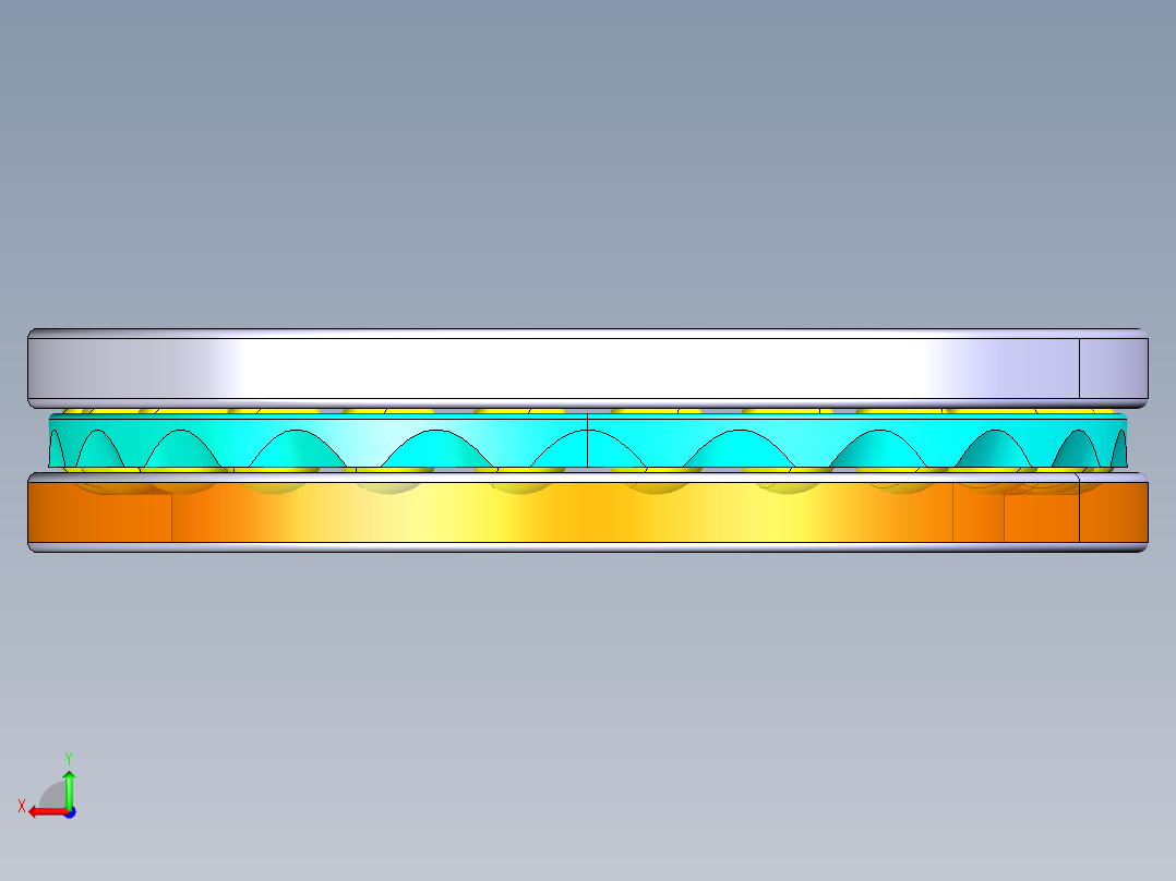 平面推力球轴承51110后视图