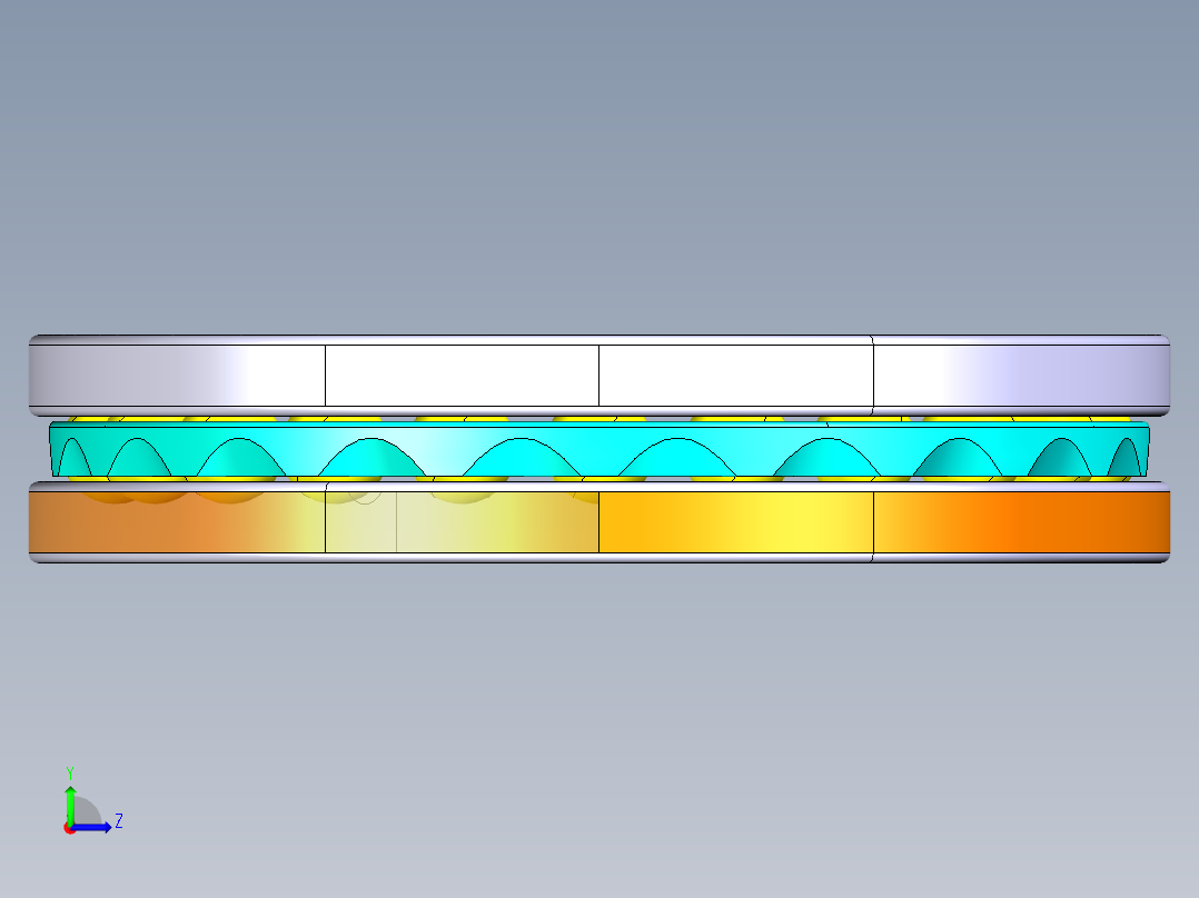 平面推力球轴承51110左视图