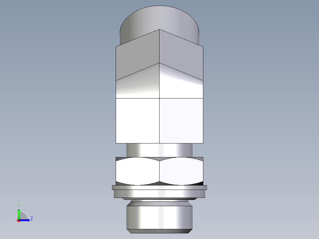 卡套式工业通用硬管接头EO_Adjustable_locknut_45_deg_elbow_VEE12SROMDCF左视图