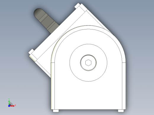 型材-BR 40X80 PIVOT JOINT WITH LEVER KJN4080JL前视缩略图
