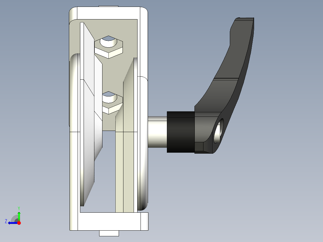 型材-BR 40X80 PIVOT JOINT WITH LEVER KJN4080JL右视图