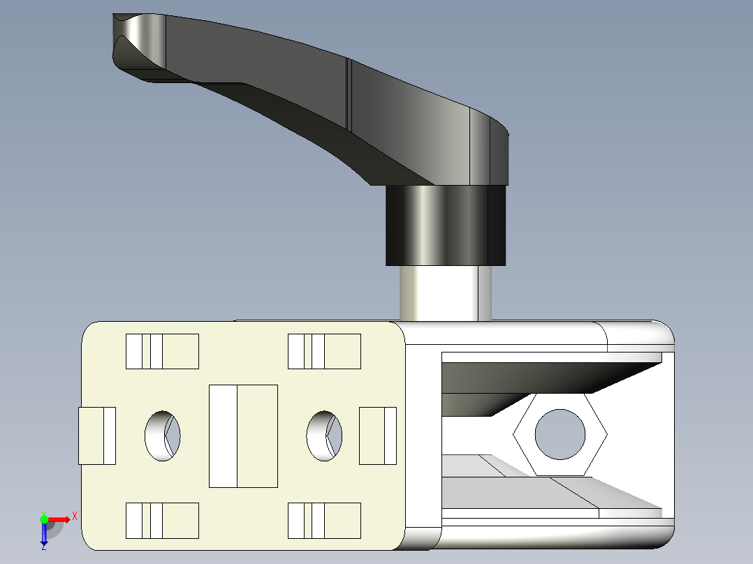 型材-BR 40X80 PIVOT JOINT WITH LEVER KJN4080JL俯视图