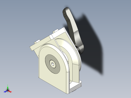 型材-BR 40X80 PIVOT JOINT WITH LEVER KJN4080JL正等轴测缩略图