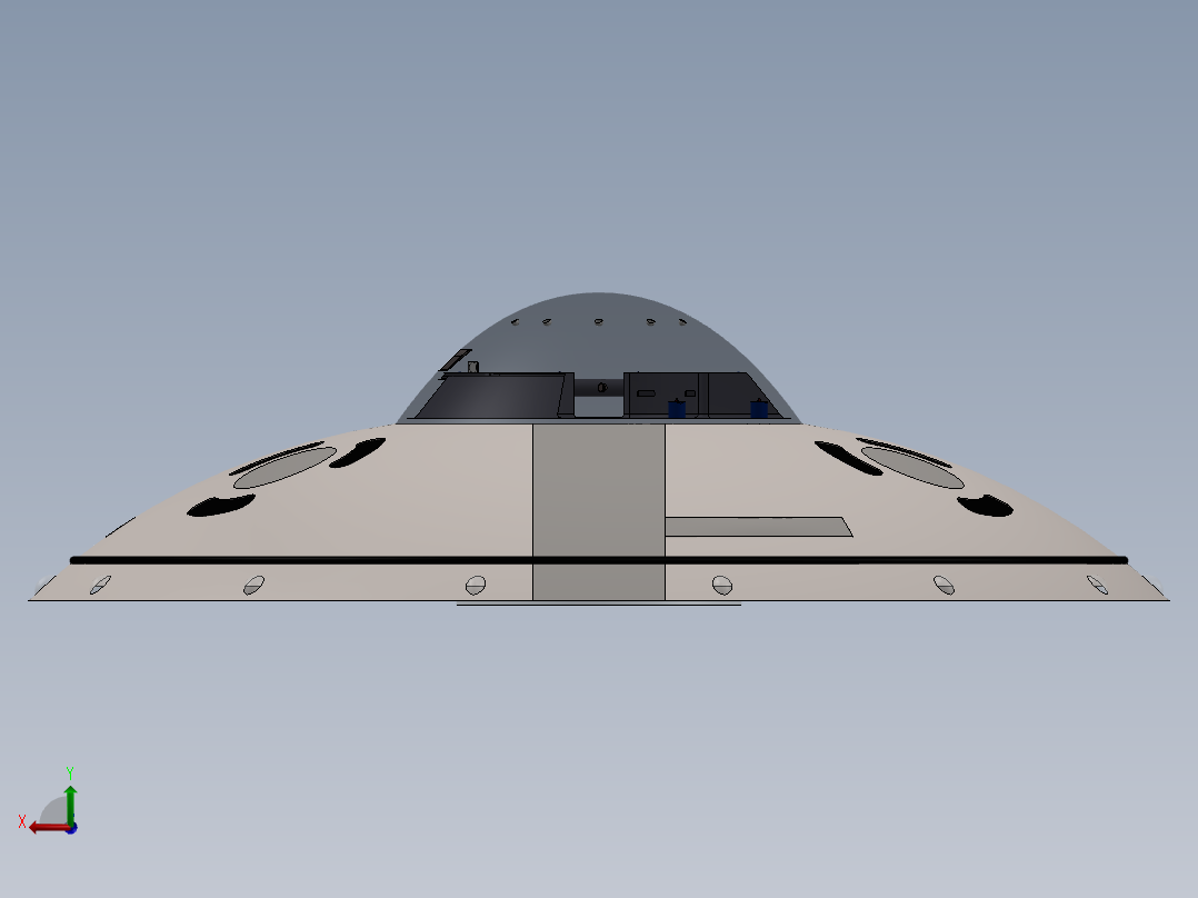 ufo外星飞船后视图
