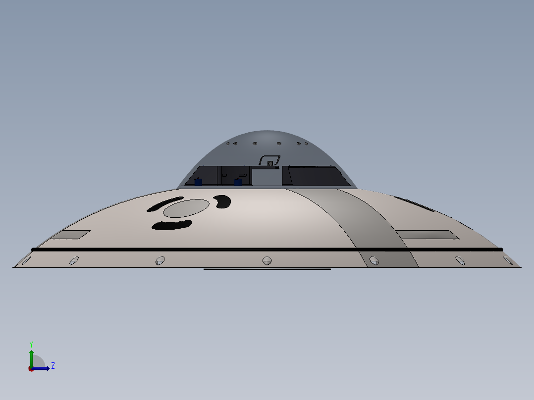 ufo外星飞船左视图