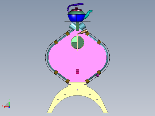 新型农村户外便携火箭柴火灶后视缩略图