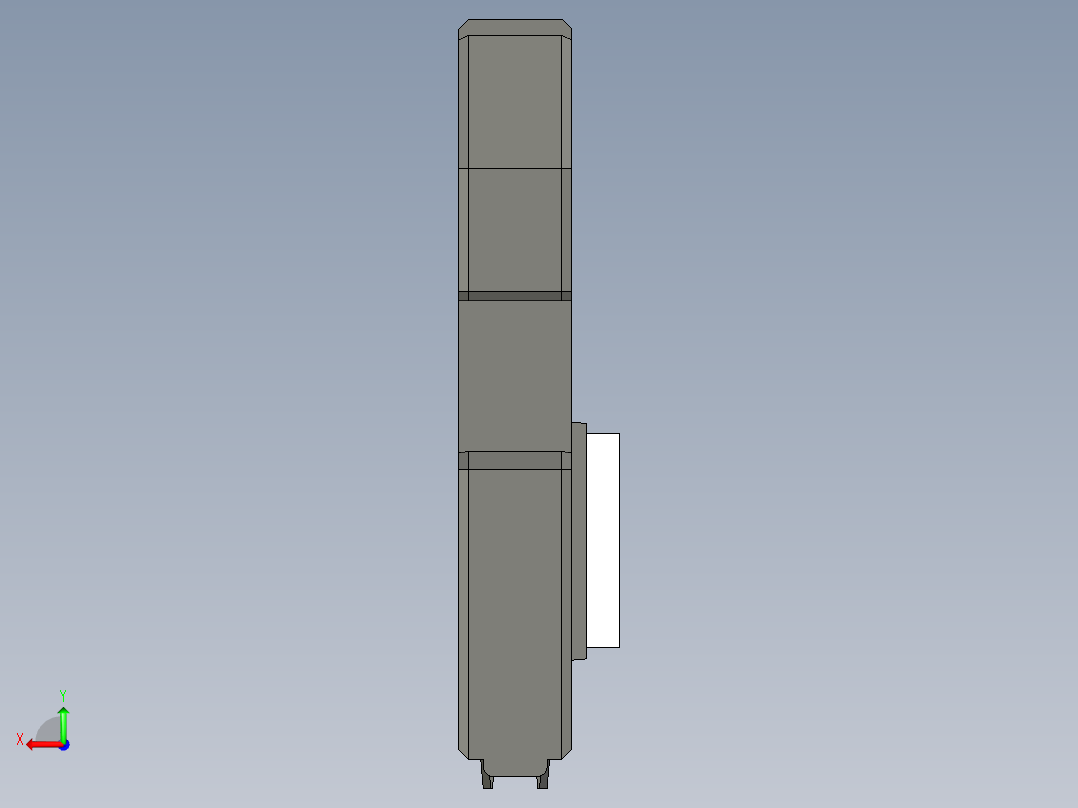 基恩士CV-E500_kc图纸模型后视图