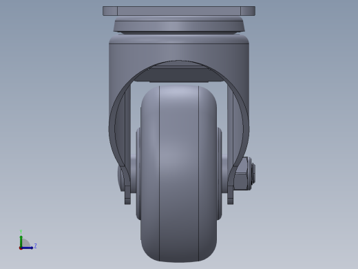 标准脚轮-WH-5023H-76 3in SWIVEL BRAKE PLATE MOUNTING H=108 45x75mm pitch左视缩略图