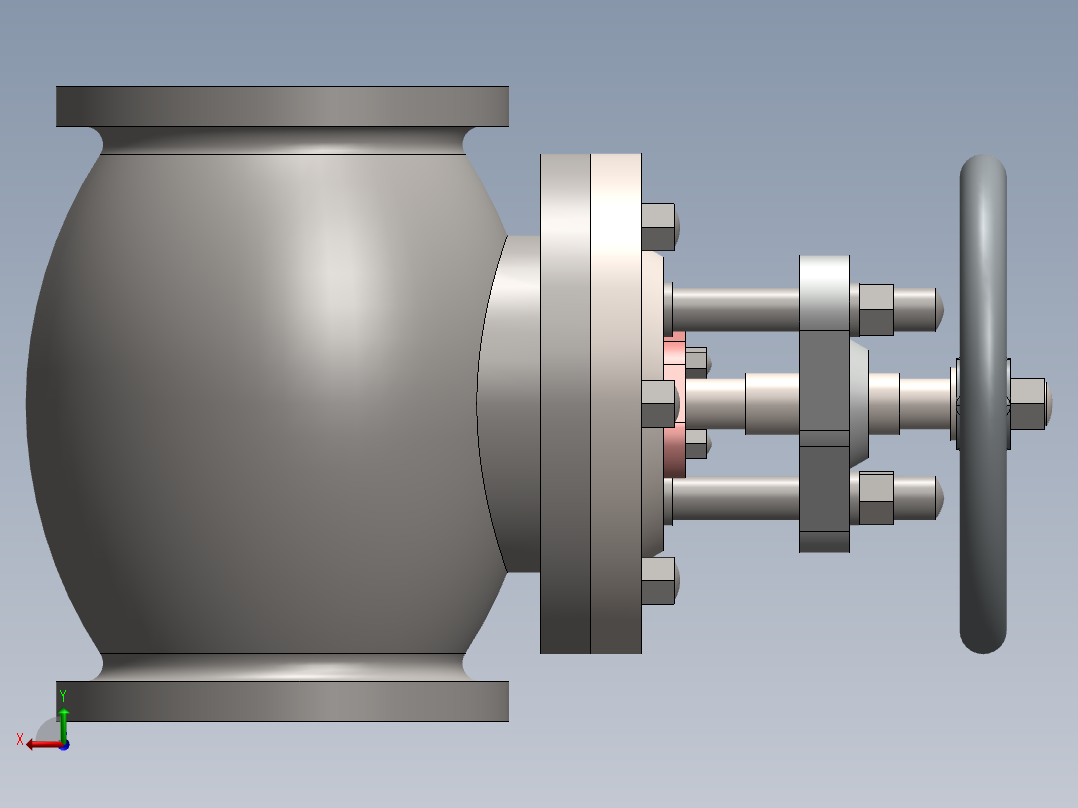 不锈钢闸阀2后视图