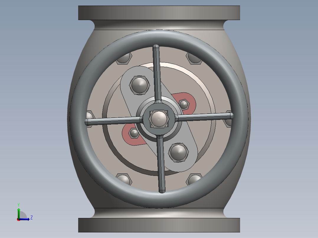 不锈钢闸阀2左视图
