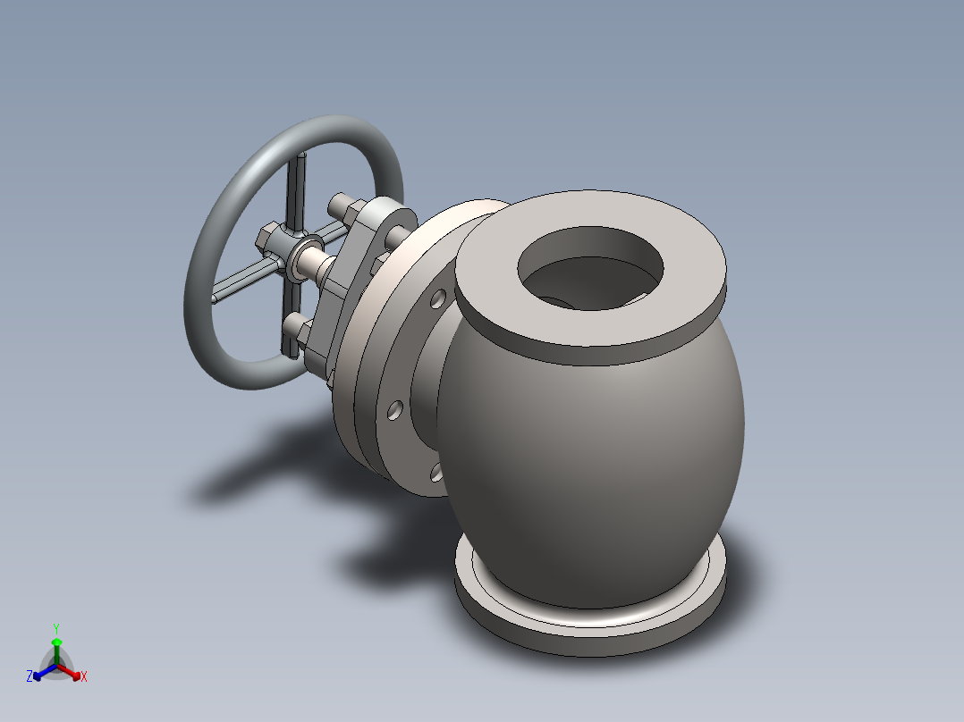 不锈钢闸阀2正等轴测图