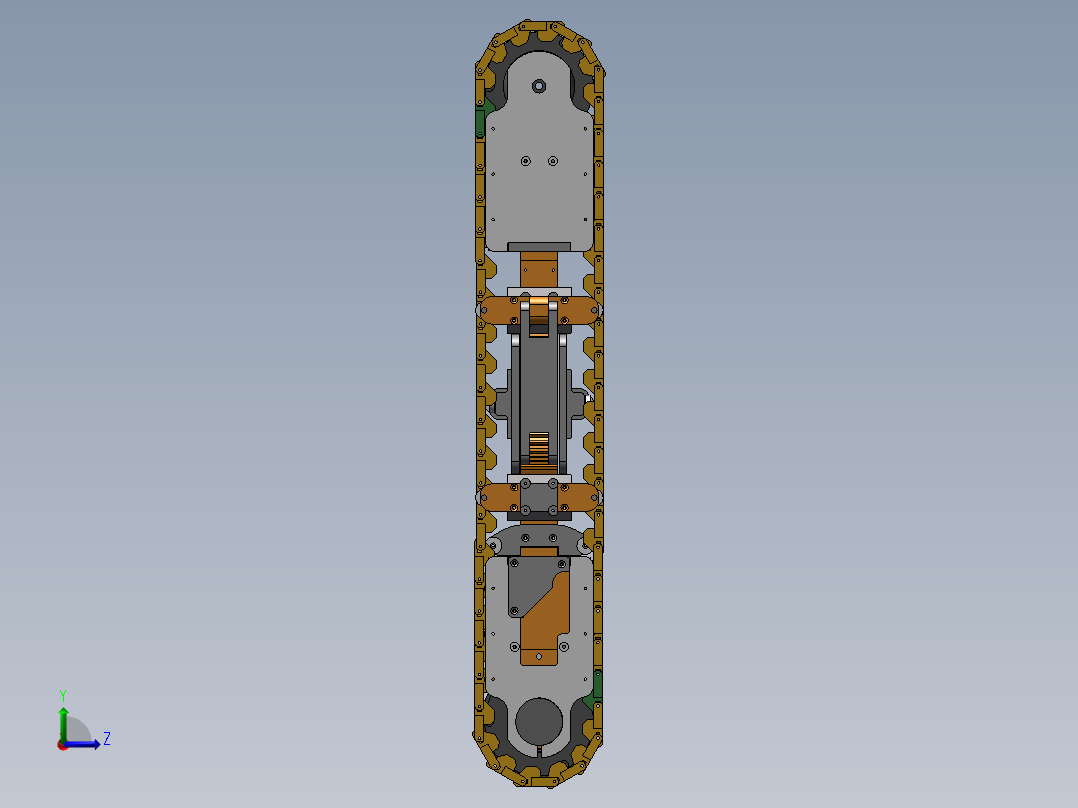 BendyTank可弯曲转向的履带轮左视图