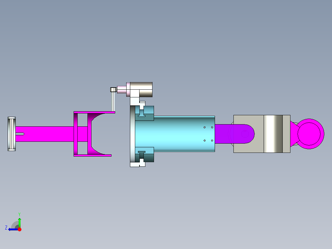 三自由度机械臂运动学分析+仿真右视图