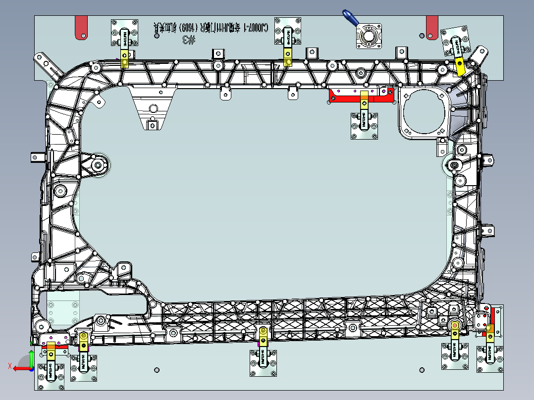 奇瑞JH11门板 R机加夹具后视图