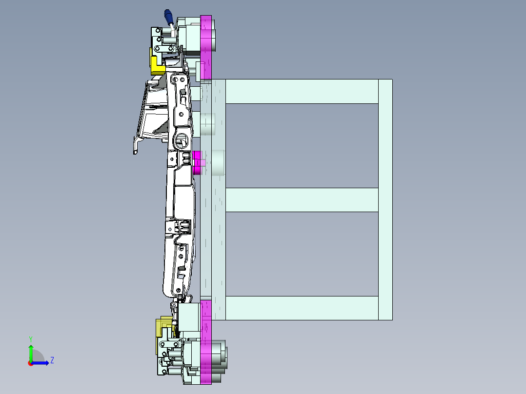 奇瑞JH11门板 R机加夹具左视图