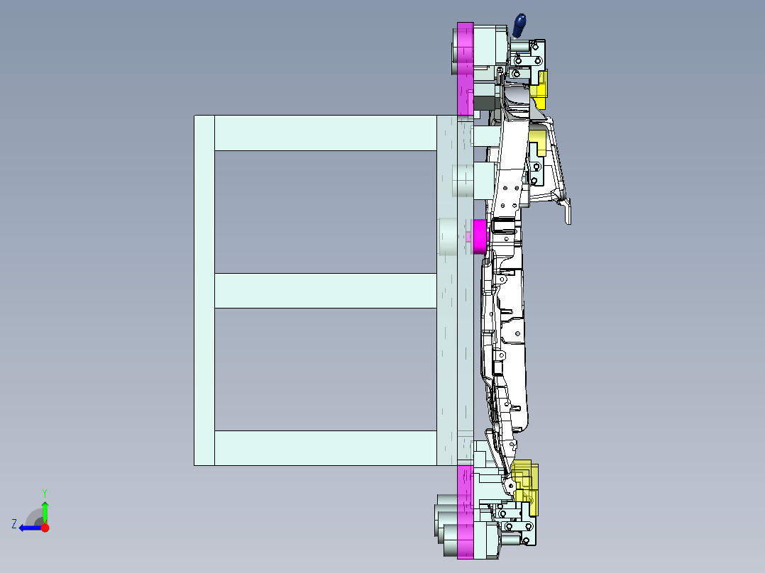 奇瑞JH11门板 R机加夹具右视图