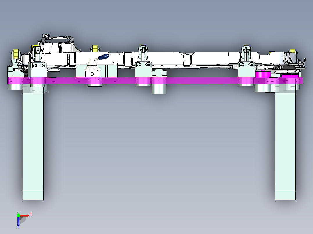奇瑞JH11门板 R机加夹具俯视图
