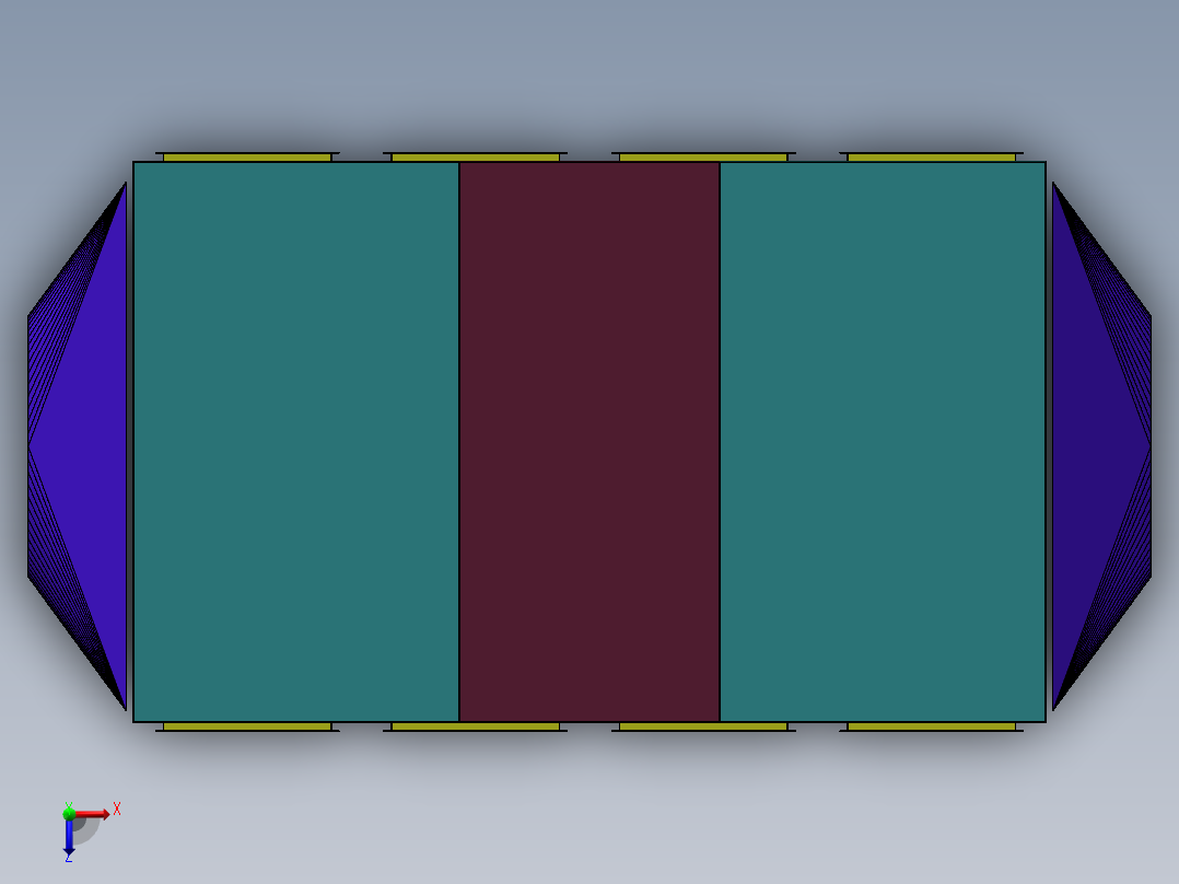 两万风量活性炭吸附箱sw22可编辑俯视图