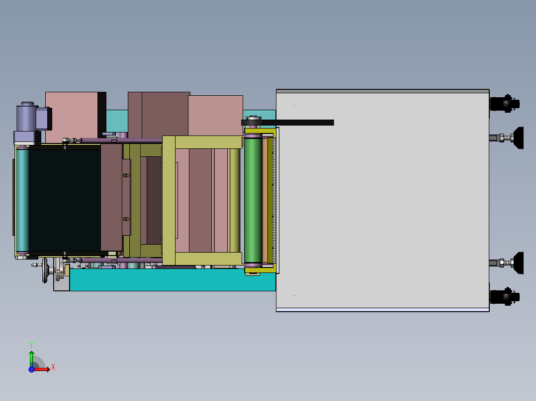 三道压面机sw13可编辑前视图