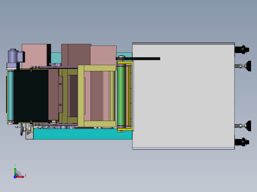 三道压面机sw13可编辑前视缩略图