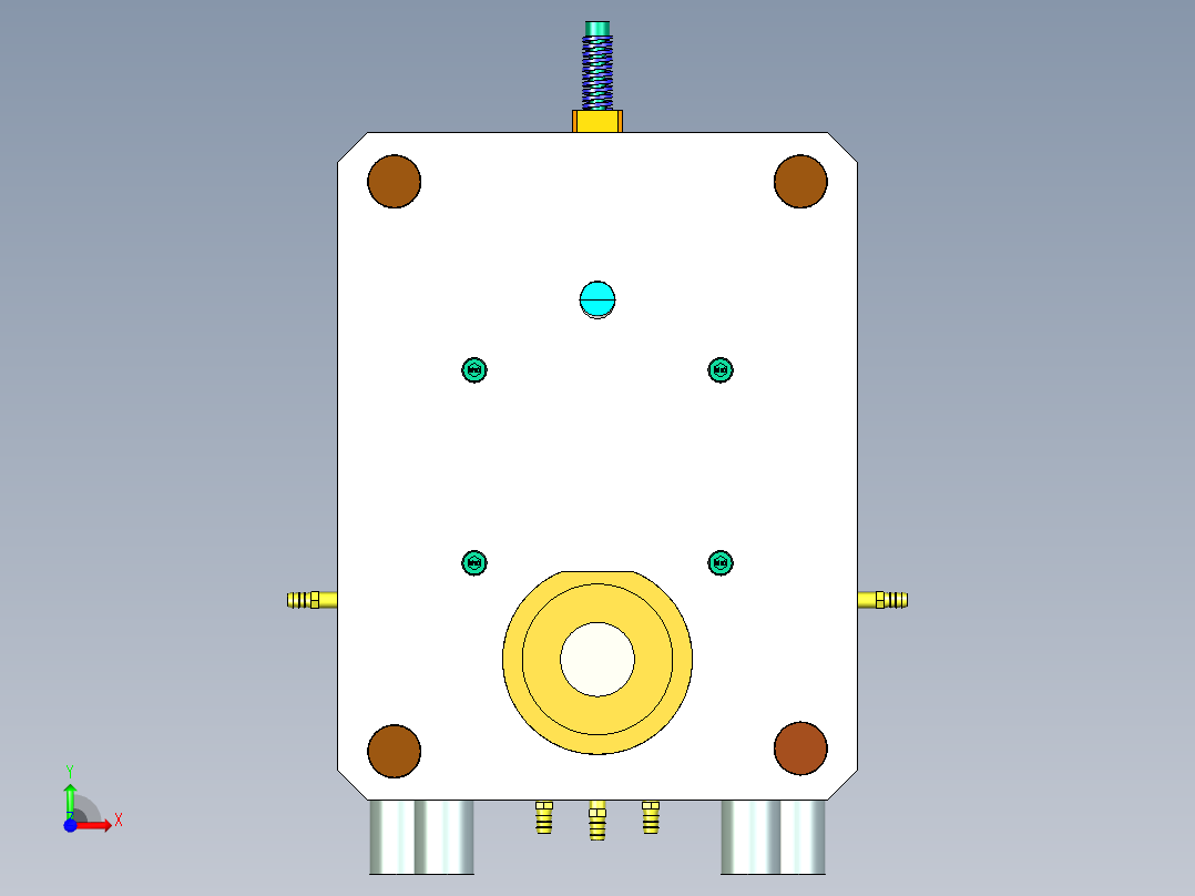 D1450-踏板压铸模具设计踏板压铸模具设计前视图