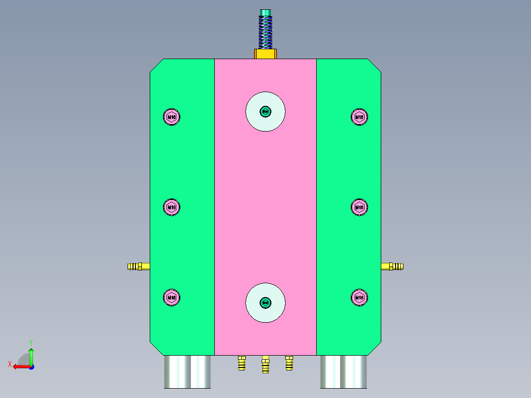 D1450-踏板压铸模具设计踏板压铸模具设计后视图