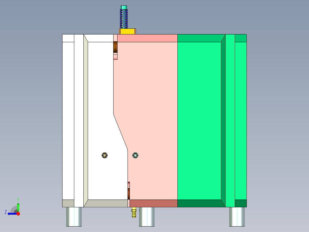 D1450-踏板压铸模具设计踏板压铸模具设计右视图