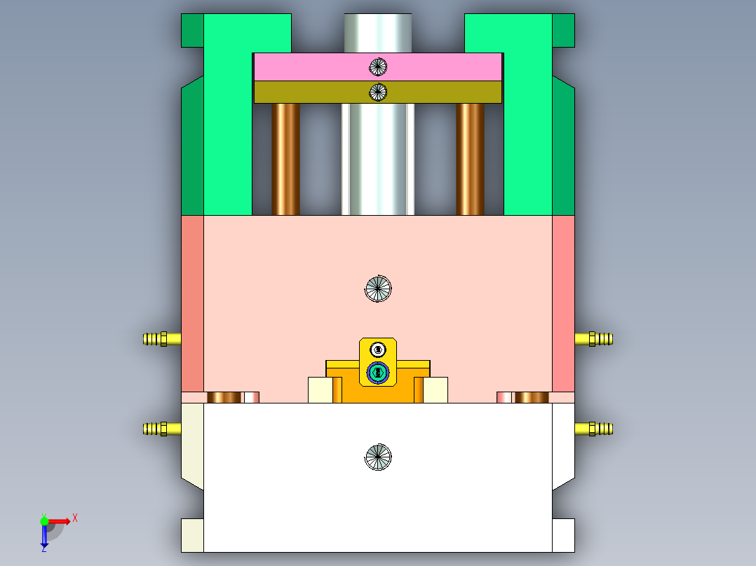 D1450-踏板压铸模具设计踏板压铸模具设计俯视图