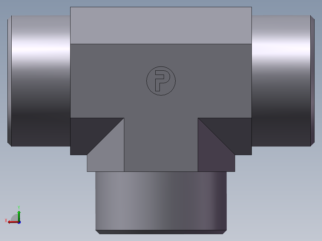 AC+AD 三通接头 T、AD-42后视图