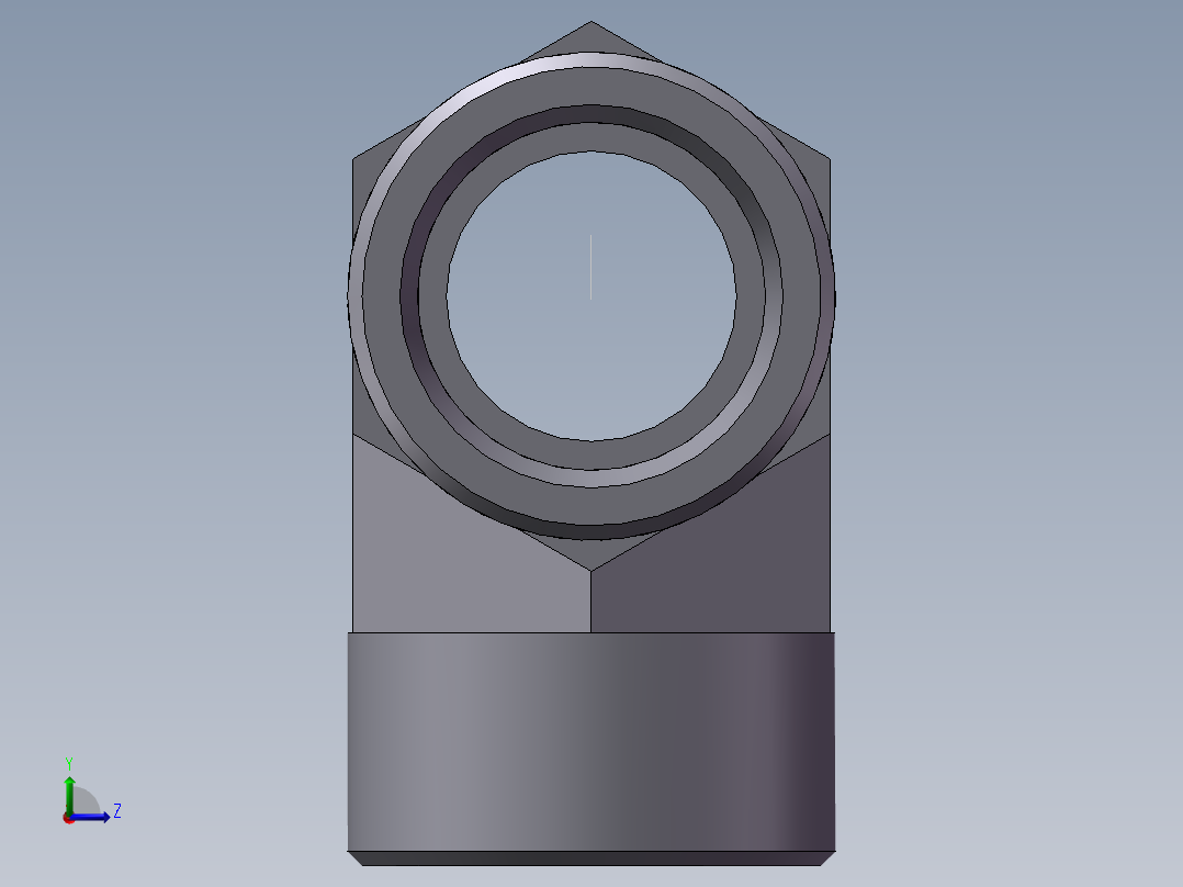 AC+AD 三通接头 T、AD-42左视图