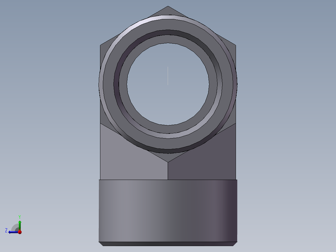 AC+AD 三通接头 T、AD-42右视图